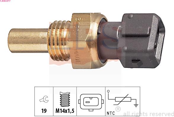 EPS 1.830.077 - Sensor, soyuducu suyun temperaturu furqanavto.az