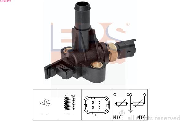 EPS 1.830.359 - Sensor, soyuducu suyun temperaturu furqanavto.az