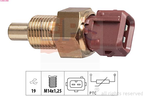 EPS 1.830.308 - Sensor, soyuducu suyun temperaturu furqanavto.az