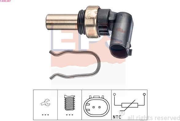 EPS 1.830.387 - Sensor, soyuducu suyun temperaturu furqanavto.az