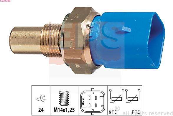 EPS 1.830.320 - Sensor, soyuducu suyun temperaturu furqanavto.az