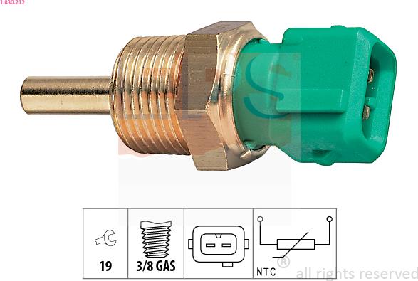 EPS 1.830.212 - Sensor, soyuducu suyun temperaturu furqanavto.az