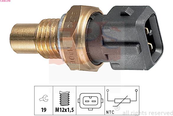 EPS 1.830.270 - Sensor, soyuducu suyun temperaturu furqanavto.az