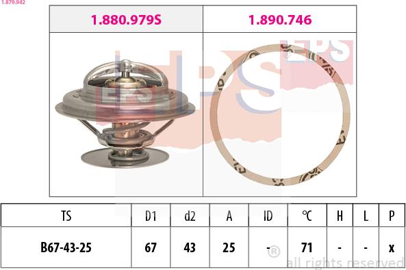 EPS 1.879.942 - Termostat, soyuducu furqanavto.az