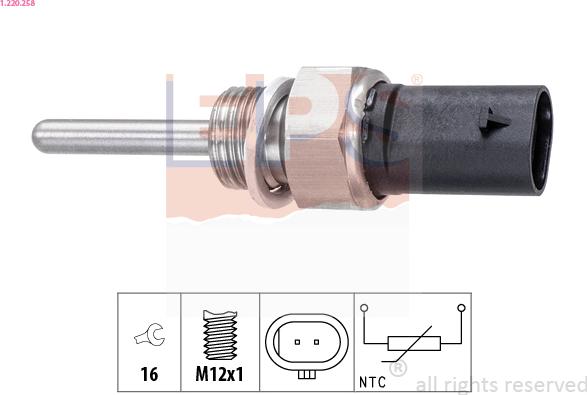 EPS 1.220.258 - Sensor, işlənmiş qazın temperaturu furqanavto.az