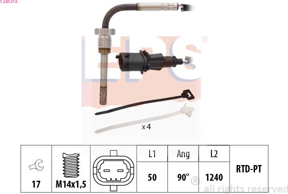 EPS 1.220.214 - Sensor, işlənmiş qazın temperaturu furqanavto.az