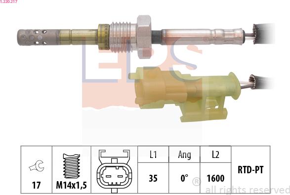 EPS 1.220.217 - Sensor, işlənmiş qazın temperaturu furqanavto.az