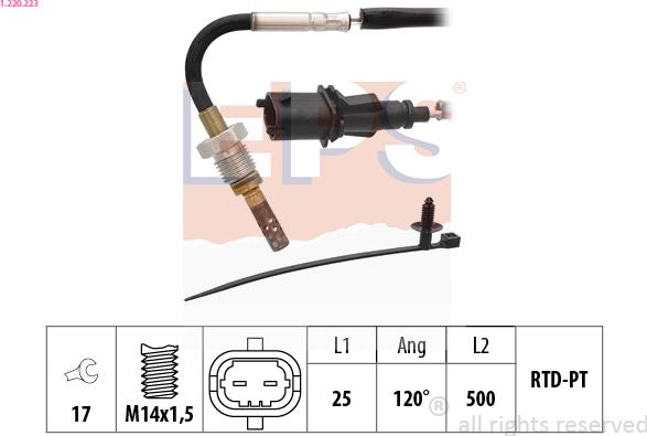 EPS 1.220.223 - Sensor, işlənmiş qazın temperaturu furqanavto.az