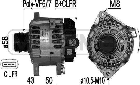 ERA 209004 - Alternator furqanavto.az