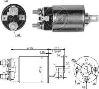 ERA 227658 - Solenoid açarı, başlanğıc furqanavto.az