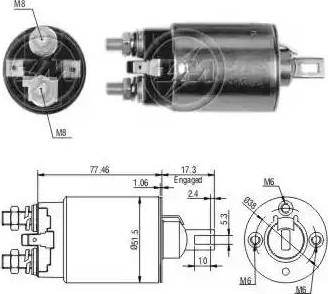 ERA 227665 - Solenoid açarı, başlanğıc furqanavto.az