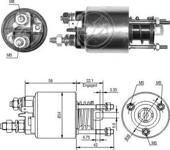 ERA 227616 - Solenoid açarı, başlanğıc furqanavto.az