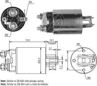 ERA 227093 - Solenoid açarı, başlanğıc furqanavto.az