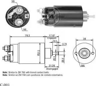 ERA 227108 - Solenoid açarı, başlanğıc furqanavto.az