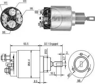 ERA 227357 - Solenoid açarı, başlanğıc furqanavto.az