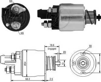 ERA 227316 - Solenoid açarı, başlanğıc furqanavto.az