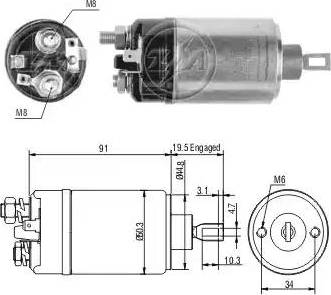 ERA 227259 - Solenoid açarı, başlanğıc furqanavto.az