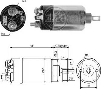 ERA 227700 - Solenoid açarı, başlanğıc furqanavto.az