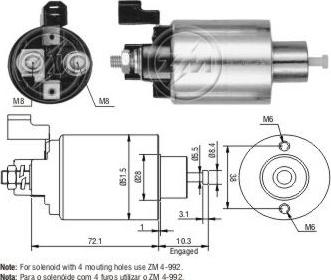 ERA ZM992 - Solenoid açarı, başlanğıc furqanavto.az