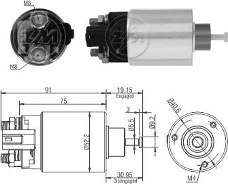 ERA ZM9860 - Solenoid açarı, başlanğıc furqanavto.az