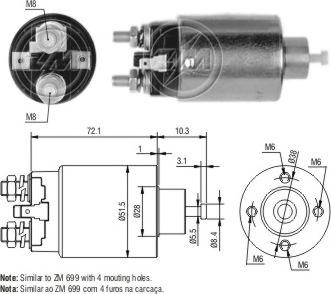 ERA ZM4699 - Solenoid açarı, başlanğıc furqanavto.az