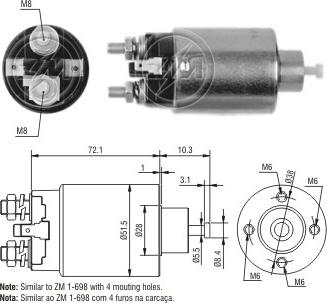 ERA ZM5698 - Solenoid açarı, başlanğıc furqanavto.az