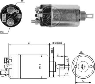 ERA ZM524 - Solenoid açarı, başlanğıc furqanavto.az