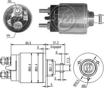 ERA ZM579 - Solenoid açarı, başlanğıc furqanavto.az