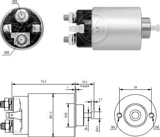 ERA ZM6698 - Solenoid açarı, başlanğıc furqanavto.az