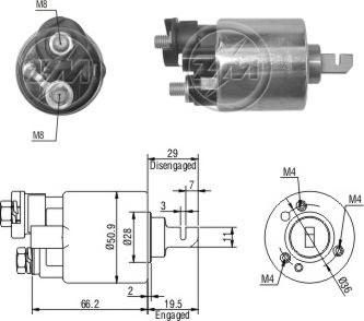 ERA ZM608 - Solenoid açarı, başlanğıc furqanavto.az