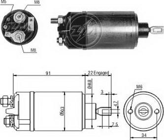 ERA ZM624 - Solenoid açarı, başlanğıc furqanavto.az