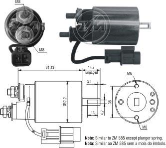 ERA ZM1585 - Solenoid açarı, başlanğıc furqanavto.az