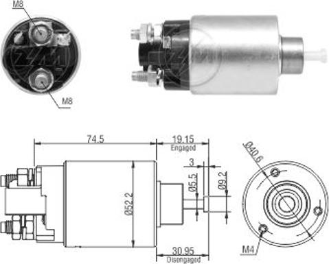 ERA ZM1866 - Solenoid açarı, başlanğıc furqanavto.az