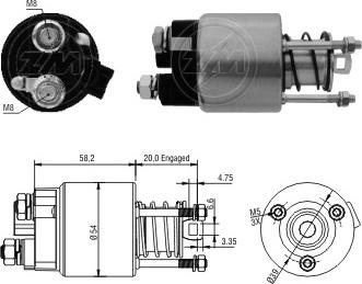 ERA ZM1397 - Solenoid açarı, başlanğıc furqanavto.az