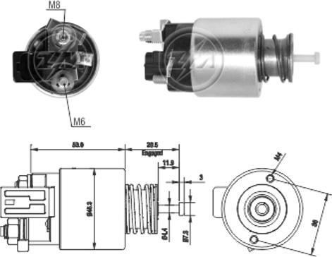 ERA ZM1261 - Solenoid açarı, başlanğıc furqanavto.az