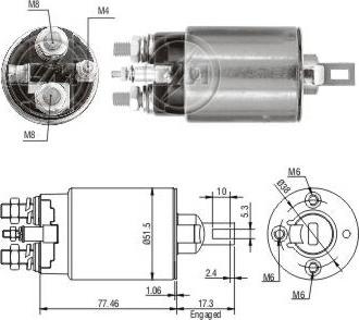 ERA ZM1797 - Solenoid açarı, başlanğıc furqanavto.az