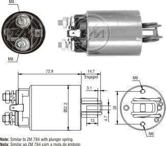 ERA ZM1784 - Solenoid açarı, başlanğıc furqanavto.az