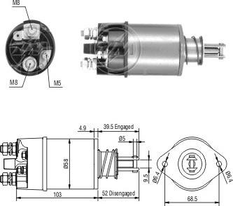 ERA ZM801 - Solenoid açarı, başlanğıc furqanavto.az