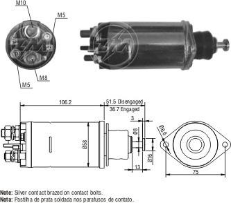 ERA ZM812 - Solenoid açarı, başlanğıc furqanavto.az