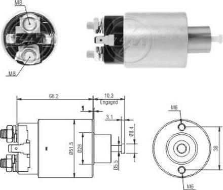 ERA ZM3995 - Solenoid açarı, başlanğıc furqanavto.az