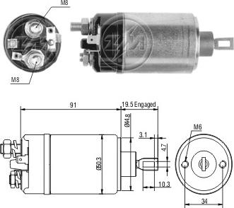 ERA ZM3722 - Solenoid açarı, başlanğıc furqanavto.az