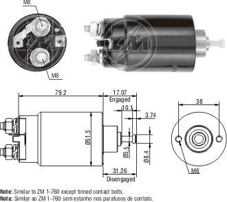 ERA ZM760 - Solenoid açarı, başlanğıc furqanavto.az