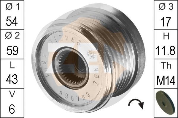 ERA ZN5501 - Kasnak, alternator, sərbəst dönərli mufta furqanavto.az