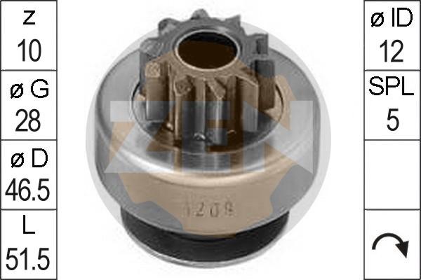 ERA ZN1209 - Pinion, başlanğıc furqanavto.az