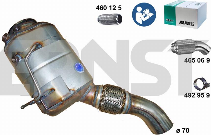 ERNST 910668 - Tüs / Hissəcik filtri, egzoz sistemi furqanavto.az
