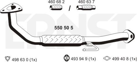 ERNST 550505 - Egzoz borusu furqanavto.az