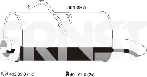 ERNST 501095 - Son səsboğucu furqanavto.az