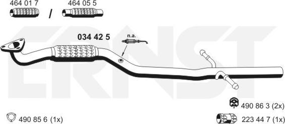 ERNST 034425 - Egzoz borusu furqanavto.az