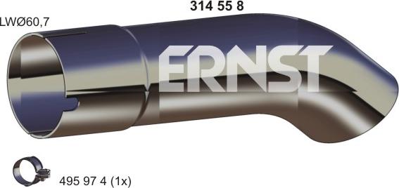 ERNST 332491 - Egzoz borusu furqanavto.az