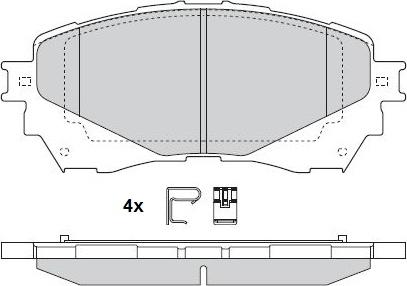 Necto FD7688A - Əyləc altlığı dəsti, əyləc diski furqanavto.az